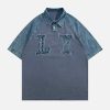 iconic ly letter patchwork polo tee youthful & crafted 4296