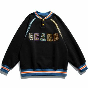 iconic monogram embroidered sweatshirt   custom crafted 8185