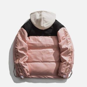 iconic patchwork hooded coat winter streetwear essential 3173
