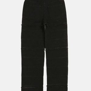 iconic patchwork jeans with letter design youthful edge 2035