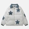 iconic star contrast coat   chic & youthful streetwear 2958