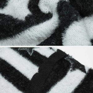 iconic stripe star sweater youthful & dynamic design 7179