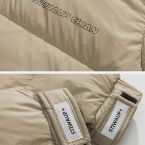 innovative detachable sleeve coat with aircraft buckle 5649