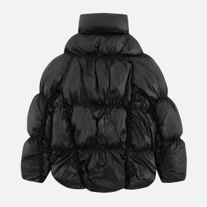 innovative irregular split pleats coat   chic urban appeal 7495