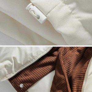 innovative patchwork winter coat dual layer design 1134