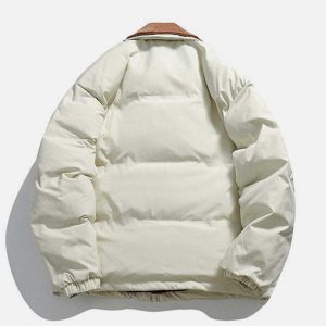 innovative patchwork winter coat dual layer design 1717