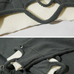 innovative twopiece illusion sweater pin design & urban flair 6329