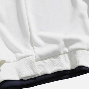irregular hem sweatshirt edgy & trendy streetwear 1141
