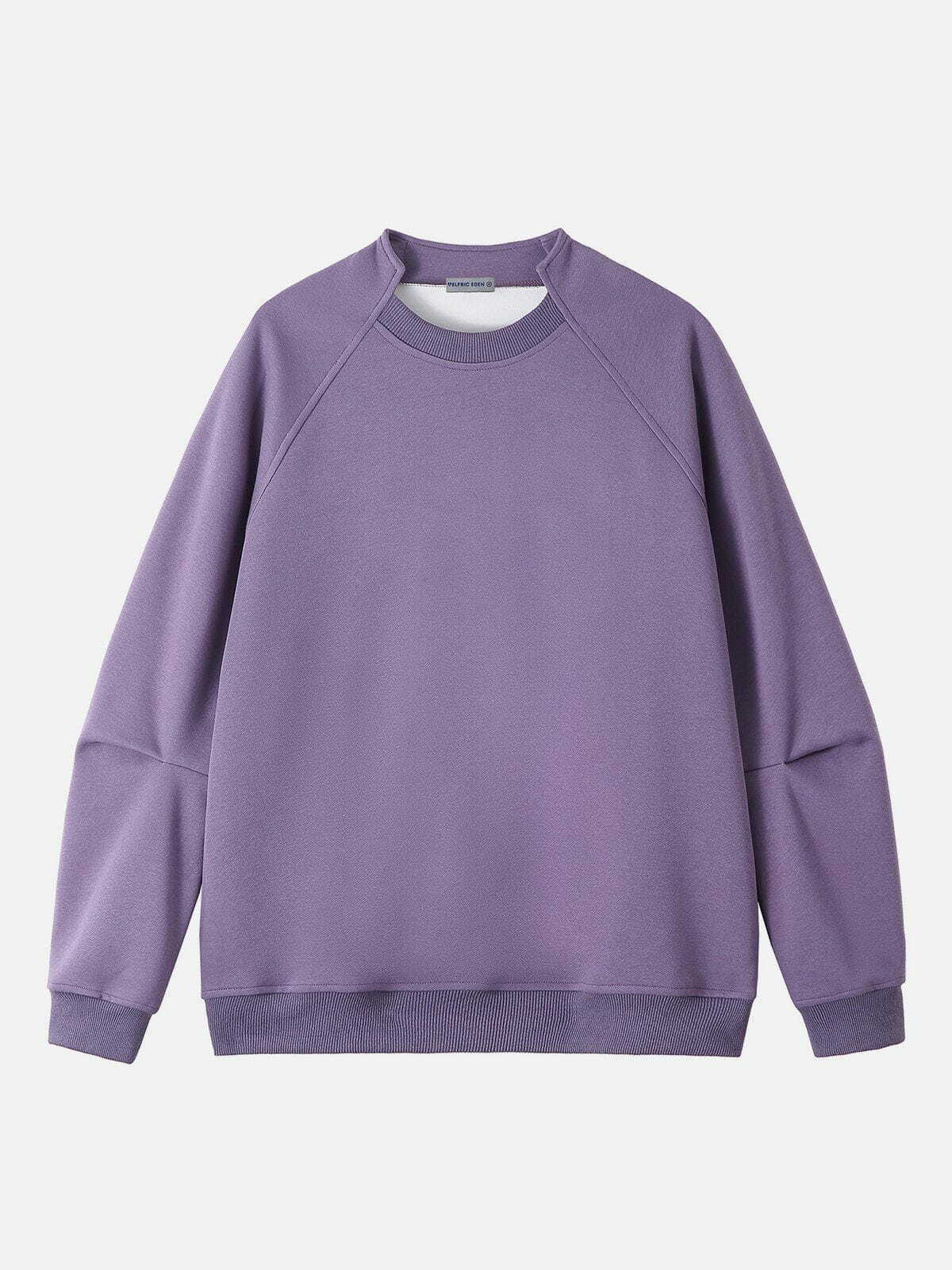 irregular neck sweatshirt edgy & retro streetwear 3954