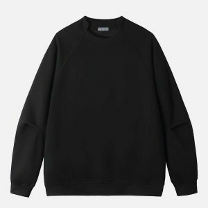 irregular neck sweatshirt edgy & retro streetwear 3963