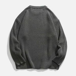 irregular patchwork sweater urban fashion statement 1823