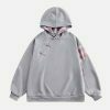 irregular plaid hoodie   edgy patchwork urban style 7095