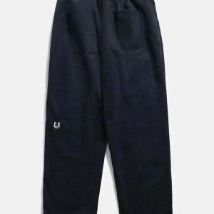 irregular pocket pants   sleek design meets urban utility 8543