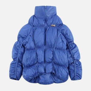 irregular split pleat coat   winter chic & dynamic style 1407