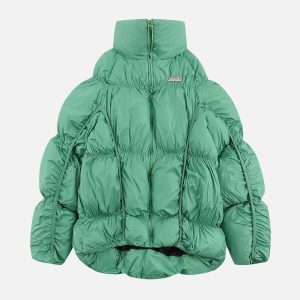 irregular split pleat coat   winter chic & dynamic style 1527