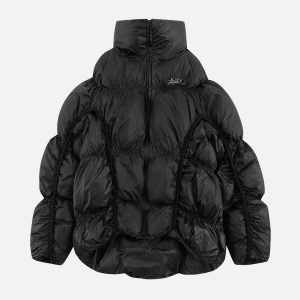 irregular split pleat coat   winter chic & dynamic style 2150