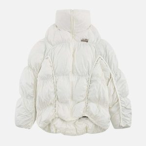 irregular split pleat coat   winter chic & dynamic style 7530