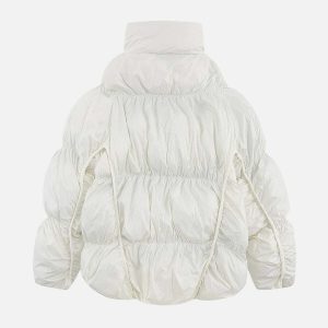 irregular split pleat coat   winter chic & dynamic style 7983