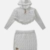 knitted raw edge co ord set dynamic & youthful style 1264