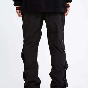 labeled slit pants youthful & sleek streetwear essential 3837
