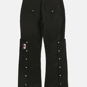 labeled slit pants youthful & sleek streetwear essential 7386