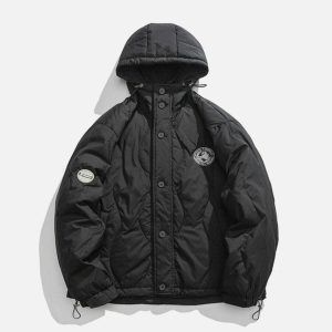 labelled winter coat   chic & warm urban outerwear 7391