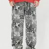 leopard plaid print pants bold fusion of patterns 6175