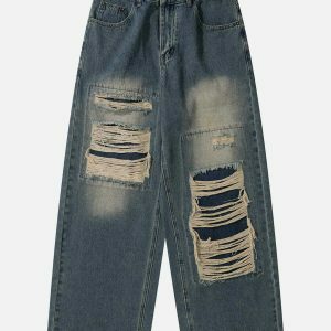loose fit distressed denim jeans urban edge 1120