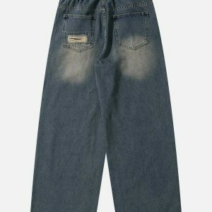 loose fit distressed denim jeans urban edge 1603