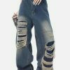 loose fit distressed denim jeans urban edge 3256
