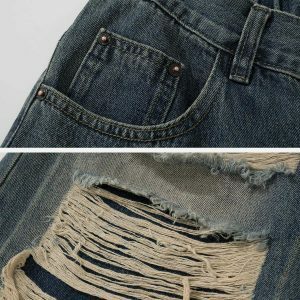 loose fit distressed denim jeans urban edge 7572