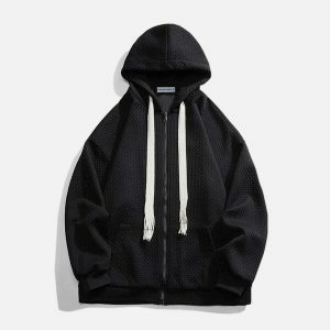 minimalist jacquard hoodie   sleek urban comfort design 3814