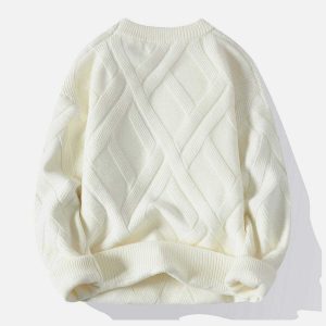 minimalist plaid jacquard sweater knit   chic & timeless 1357