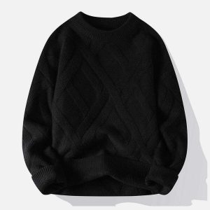 minimalist plaid jacquard sweater knit   chic & timeless 3867