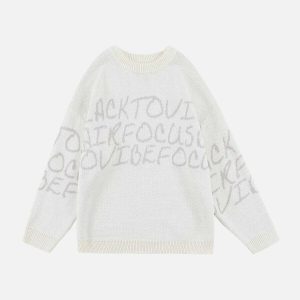 monogram print sweater sleek design & urban appeal 2161