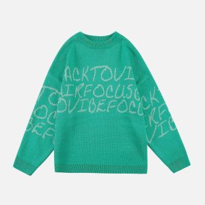 monogram print sweater sleek design & urban appeal 3360