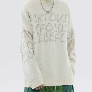 monogram print sweater sleek design & urban appeal 4718