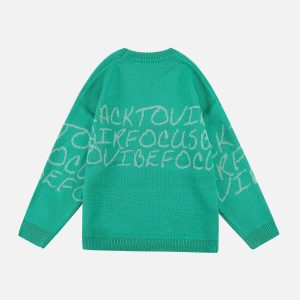 monogram print sweater sleek design & urban appeal 7273