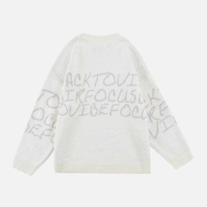 monogram print sweater sleek design & urban appeal 8317