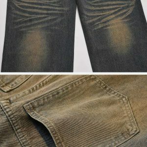 mud dyeing washed jeans edgy & retro streetwear 2090