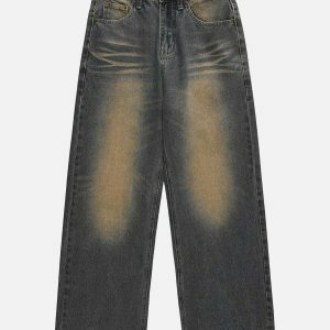 mud dyeing washed jeans edgy & retro streetwear 2436