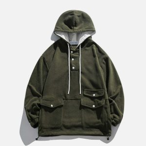 multi pocket polar fleece hoodie   urban & trendy comfort 2508