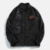 multi pocket pu jacket   sleek urban style & functionality 7490