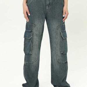 multipocket cargo jeans urban chic & sleek design 3607