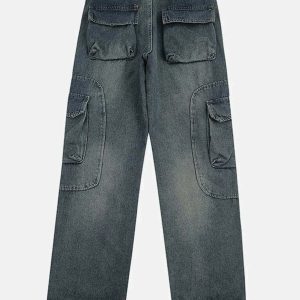 multipocket cargo jeans urban chic & sleek design 8296