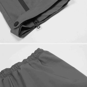 multipocket cargo pants zipper detail youthful streetwear 7744
