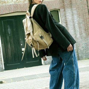 multipocket strapped shoulder bag urban & dynamic design 1738
