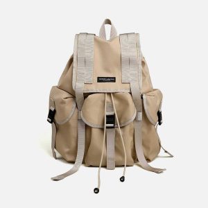 multipocket strapped shoulder bag urban & dynamic design 5868