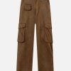 multipocket suede pants crafted for sleek urban style 7893