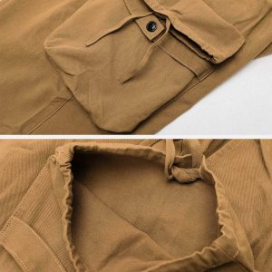 oversized 3d pocket cargo pants   youthful urban trend 1149